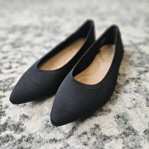 Old Navy Black Soft Knit Pointed Toe Ballet Flats - Size 11